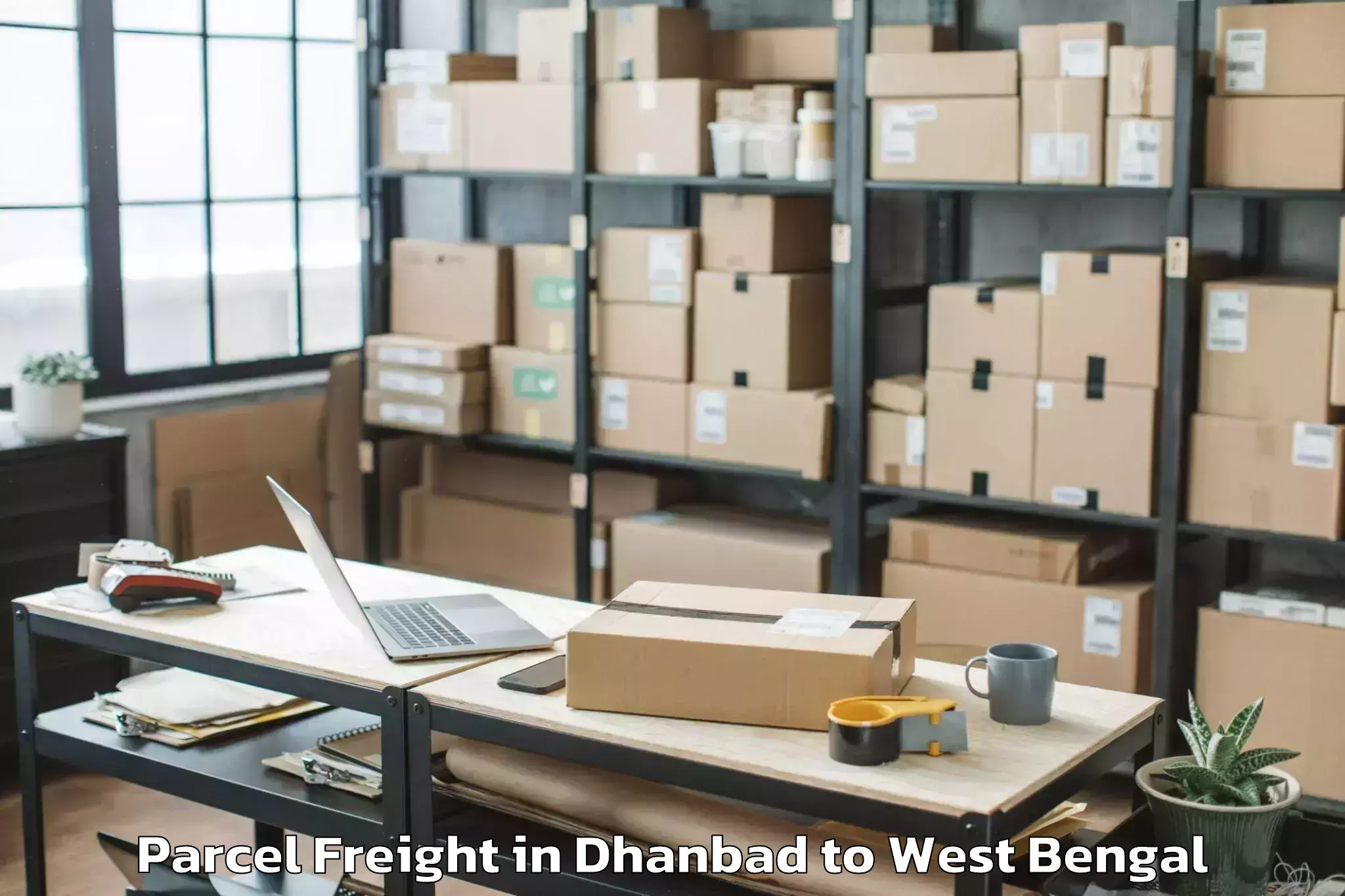 Easy Dhanbad to Mahiari Parcel Freight Booking